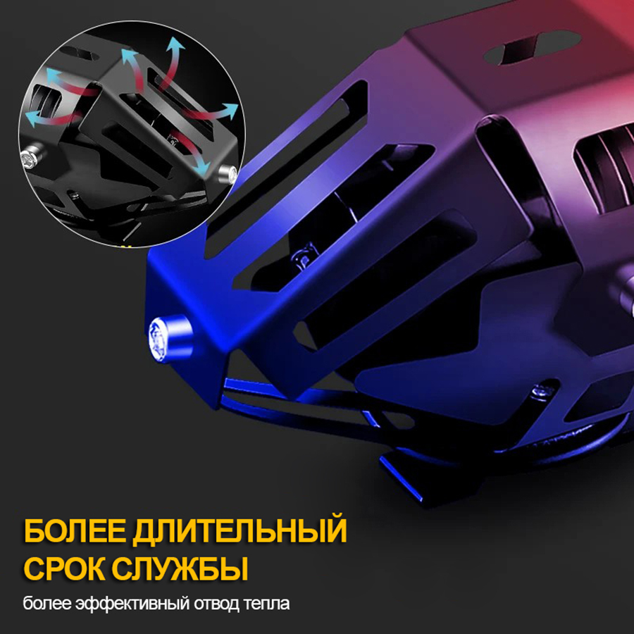 Светодиодная линзованная фара (3000 lumen, 5500K) для велосипедов, мотоциклов, автомобилей, электросамокатов, лодок