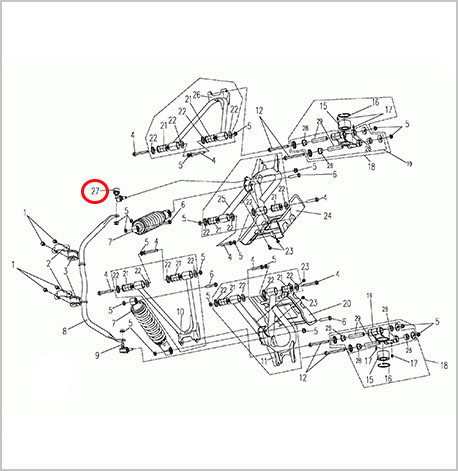 Стойка стабилизатора задняя правая ATV 500/A/2A, X5, X5 H.O, X6, X8, Z8, U8, Z10 9010-060800