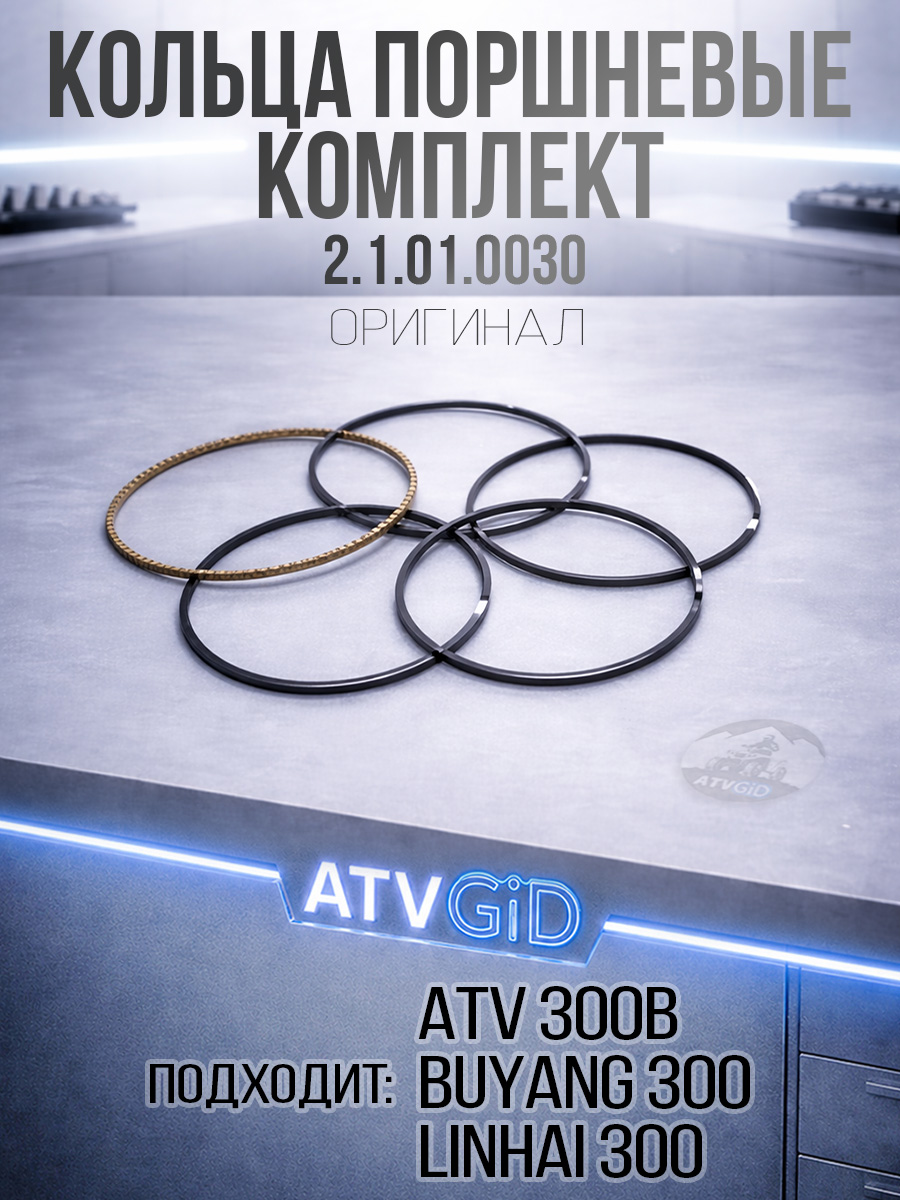Кольца поршневые ATV 300B комплект 2.1.01.0030 LU035913