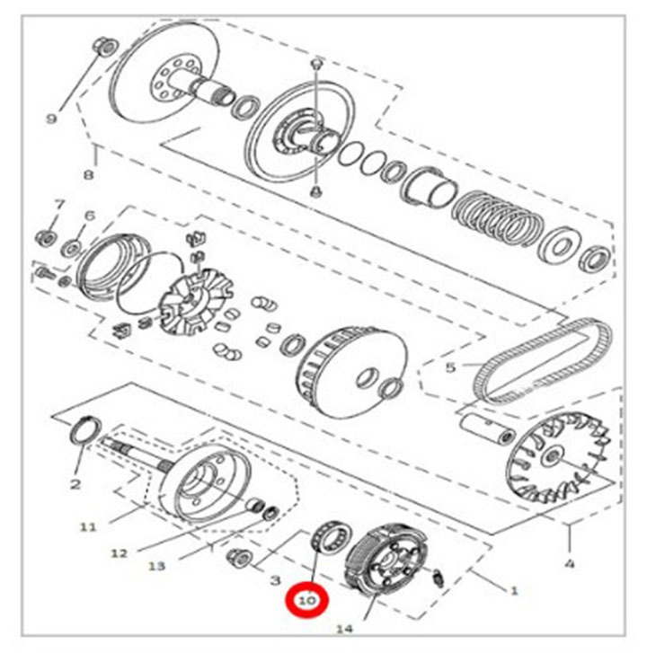 Муфта обгонная барабана сцепления 500\700 Hisun- Leopard- Dinli 600\700\800- Grizzly 550\660\700-ATV500, X5, X6, Z6, X8, Z8 21220-F39-0000 0180-053200 цена: 