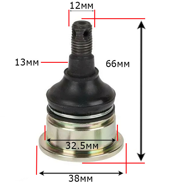 Шаровая опора верхняя\нижняя Yamaha Grizzly 550\700, Kodiak 450\700, YFM500, YFM700 3B4-23579-00-00 3B4-23579-01-00 42-1038