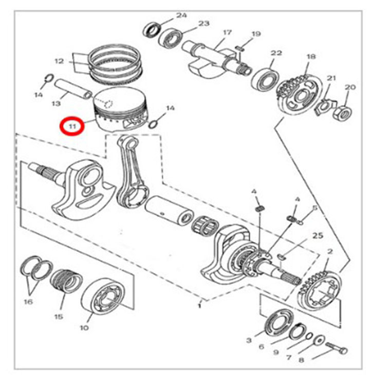 Поршень ATV 450\500H Hisun, Nissamaran 500, Baltmotors 500 13101-F18-0000 LU022884 цена: 