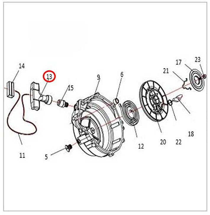 Ручка механизма ручного запуска двигателя 500 Kazuma\GT, Polaris 3085083 192MR-1000112 LU01757 цена: 