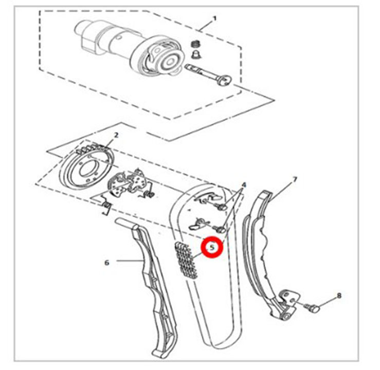 Цепь привода ГРМ ATV 500 Hisun M7-6.35-124 LU022866 цена: 