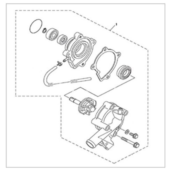 Насос системы охлаждения (помпа) в сборе 500H\700H Hisun 19700-F39-0000 LU022575 цена: 