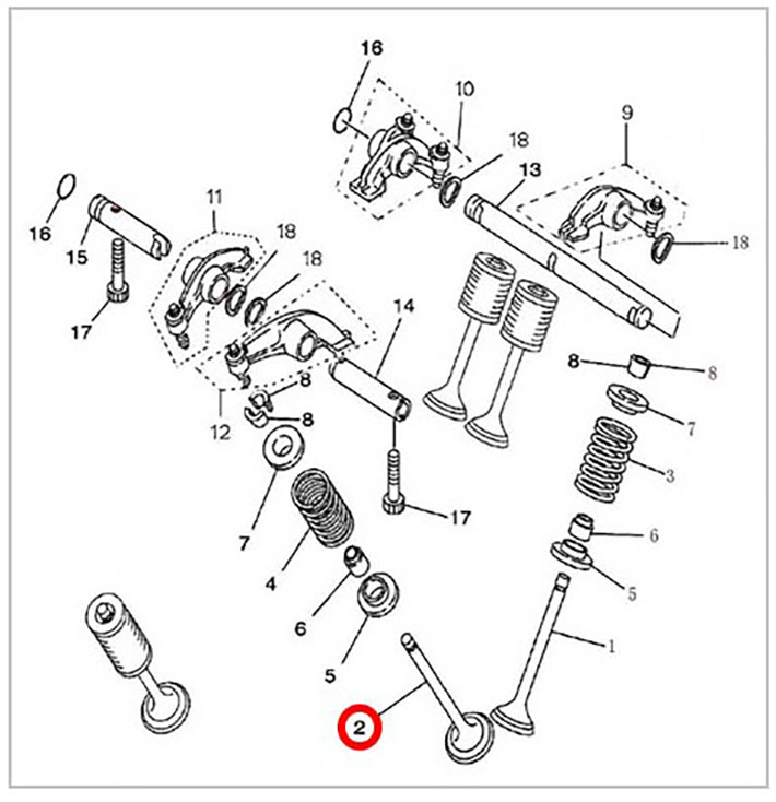 Клапан выпускной ATV 700 Hisun 14721-F39-0000 LU027634 цена: 