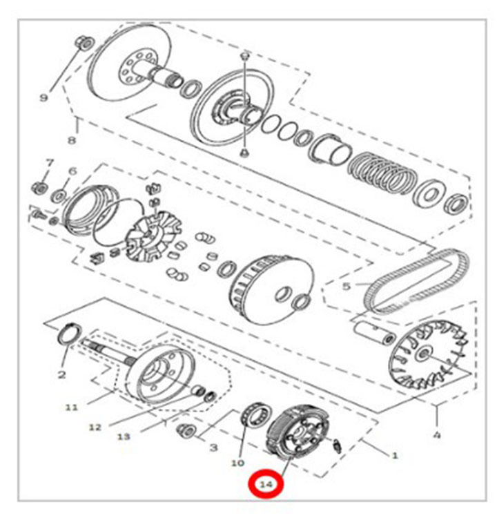 Диск сцепления (плата с фрикционами) 500H 700H Hisun, Yamaha 660, Nissamaran 21230-F39-0000 LU022726 цена: 