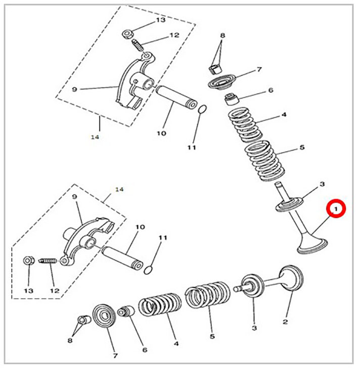 Клапан впускной 400H\450H\500H Hisun 14711-F11-0000 LU022788 цена: 