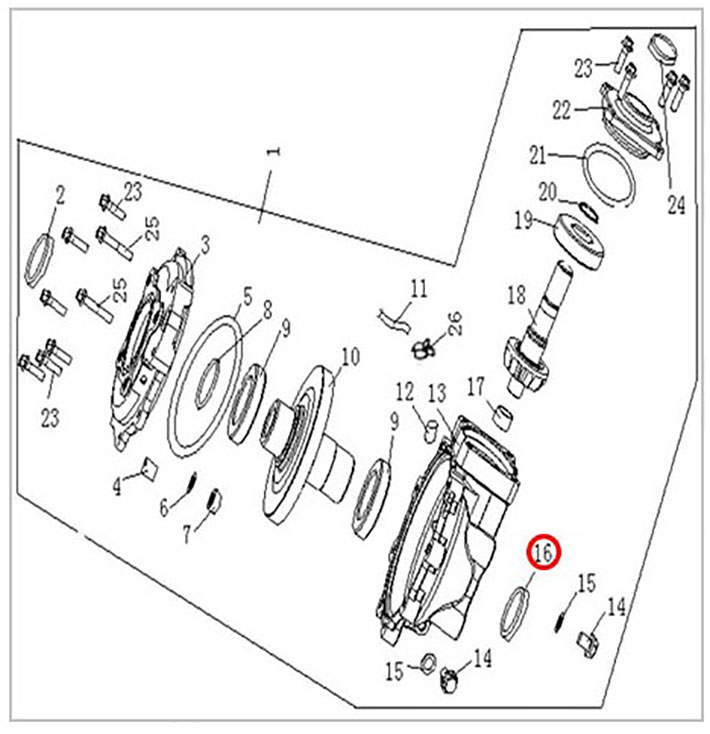 Сальник полуоси заднего редуктора ATV 300B 8.9.01.0020 LU019098