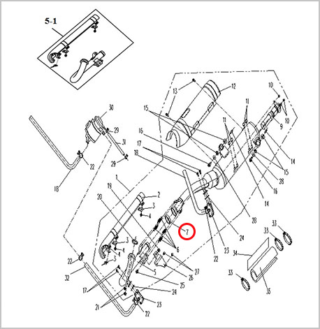 Прокладка соединительная выхлопной системы глушителя ATV 500/A/2A/X5, X5 H.O, X6 9010-020102-10001