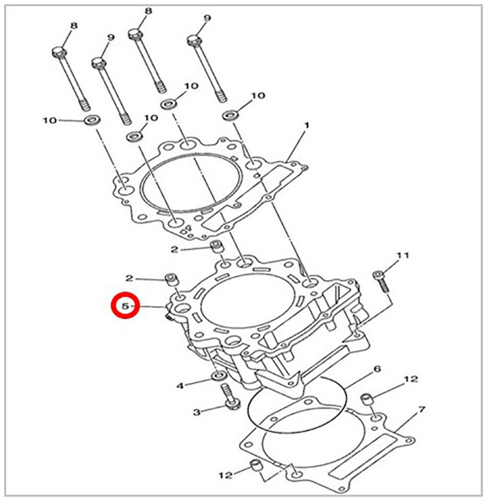 Цилиндр ATV 700 Hisun, Nissamaran 700, Baltmotors 700H 12100-F39-0000 12100-F39-0100 LU027652 цена: 