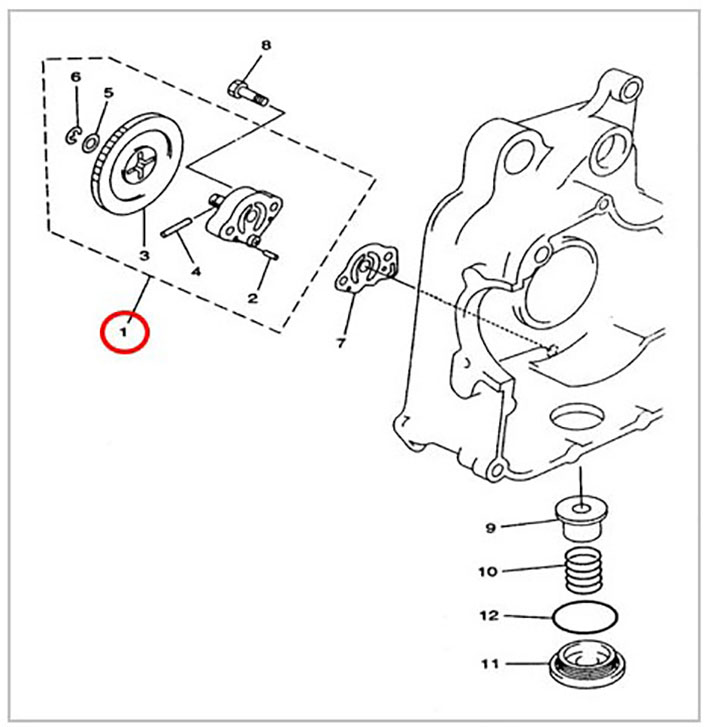 Насос масляный ATV 300B в сборе 2.1.01.7000 LU015169