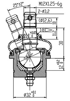 Шаровая опора 32мм верхняя\нижняя Stels Dinli, Hisun 400\UTV, Yamaha Grizzly 350, TRX420 F210074-00 42-1009 56410-023-0000