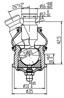 Опора шаровая верхняя\нижняя (с пресс-масленкой) Polaris Sportsman 550 850 1000 RZR 09-19 7081263 7081666 7061220 7081505 7081665 7081859 7081991